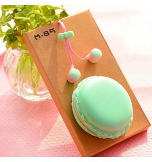 Cute Headset Korean fashion Style Macarons box piston Headphones Earphones